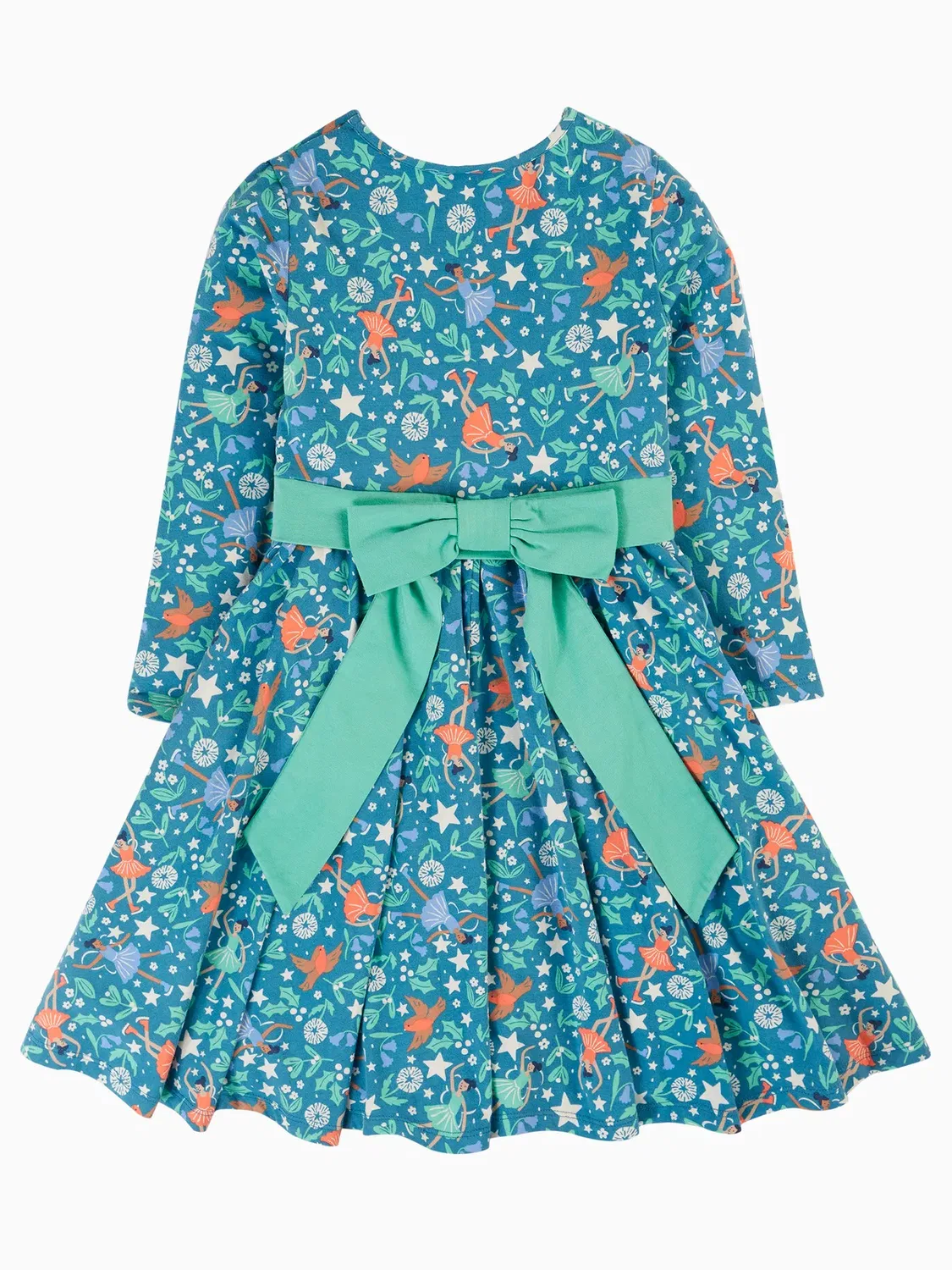 Детское платье для девочек Party skater dress Frugi, Blue — фото 3