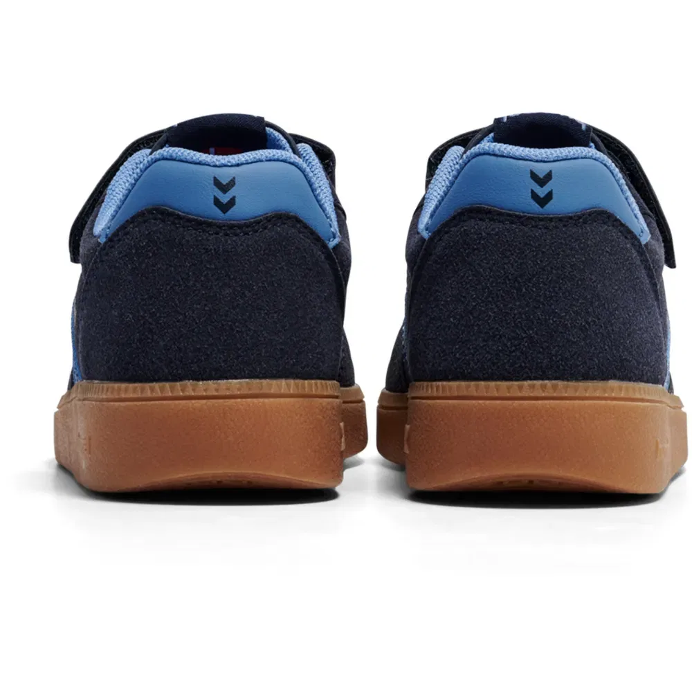 Детские кроссовки для девочек с липучкой Hummel Hanball Perfekt CL, Blue — фото 3