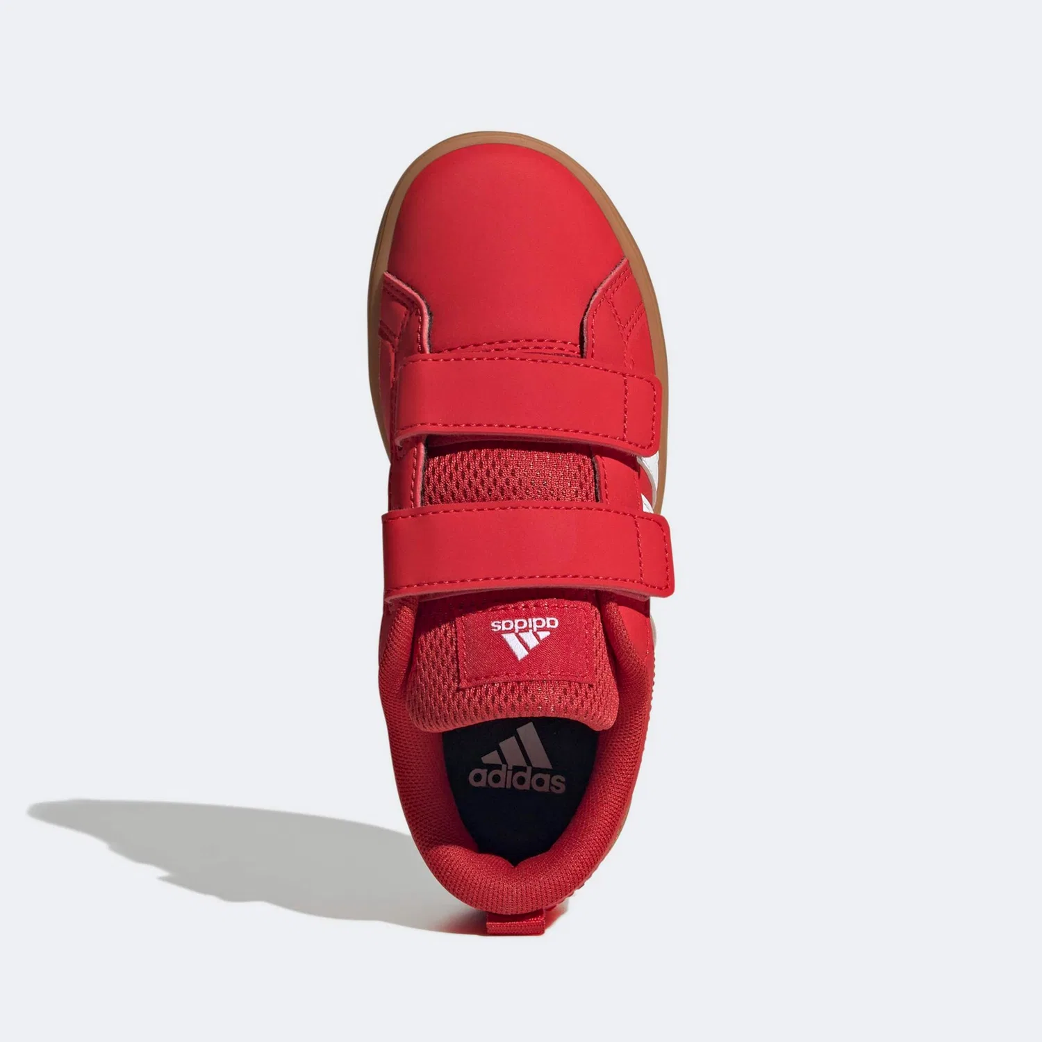 Детские спортивные кроссовки с тремя полосками Adidas Sportswear, Better Scarlet/Ftwr White/Gum10 — фото 4