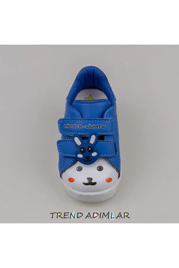 Детские кроссовки для мальчиков со светодиодами First Step Baby Sneaker Trend Adımlar, Saks Blue — фото 4