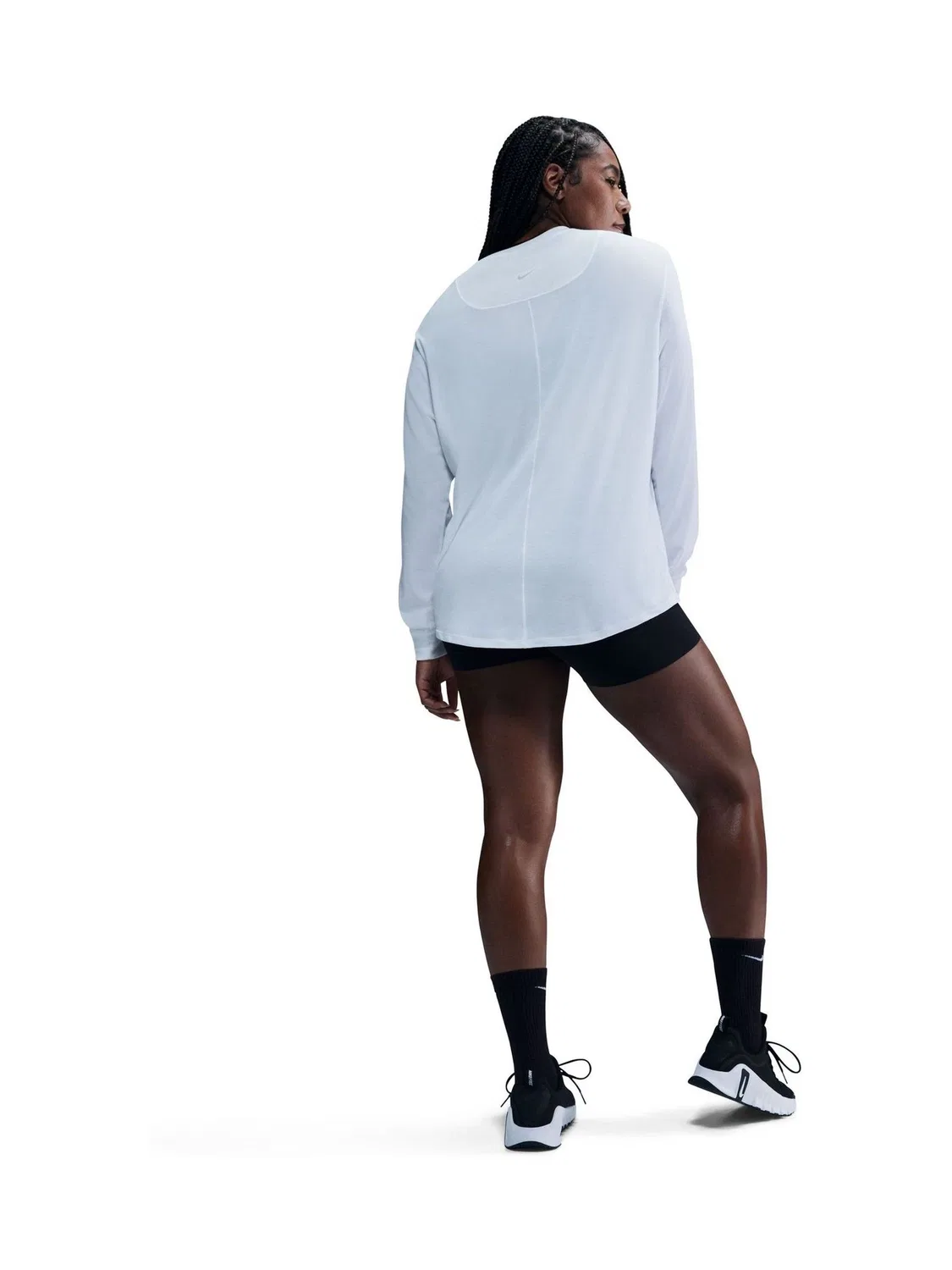 Футболка с длинным рукавом Nike One Relaxed Dri-FIT, белый — фото 4