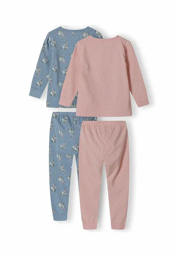 Комплект пижамы из флиса с принтом, 2 pack long sleeve set, Minoti, Light Blue, Light Pink, светло-розовый/светло-голубой — фото 2