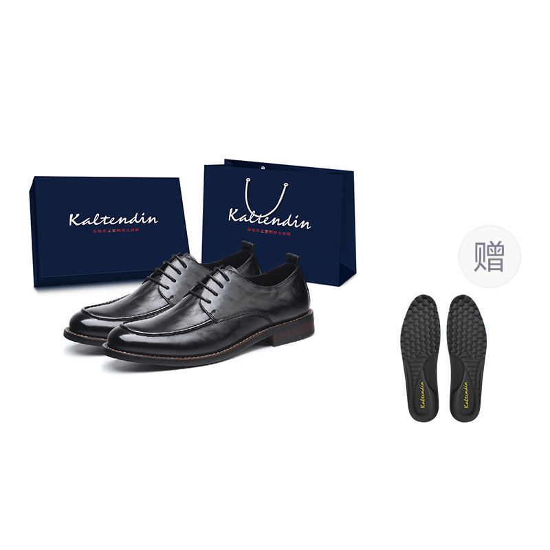 

Kaltendin Мужские классические туфли черные низкие с коробкой, цвет Black[Box Included]