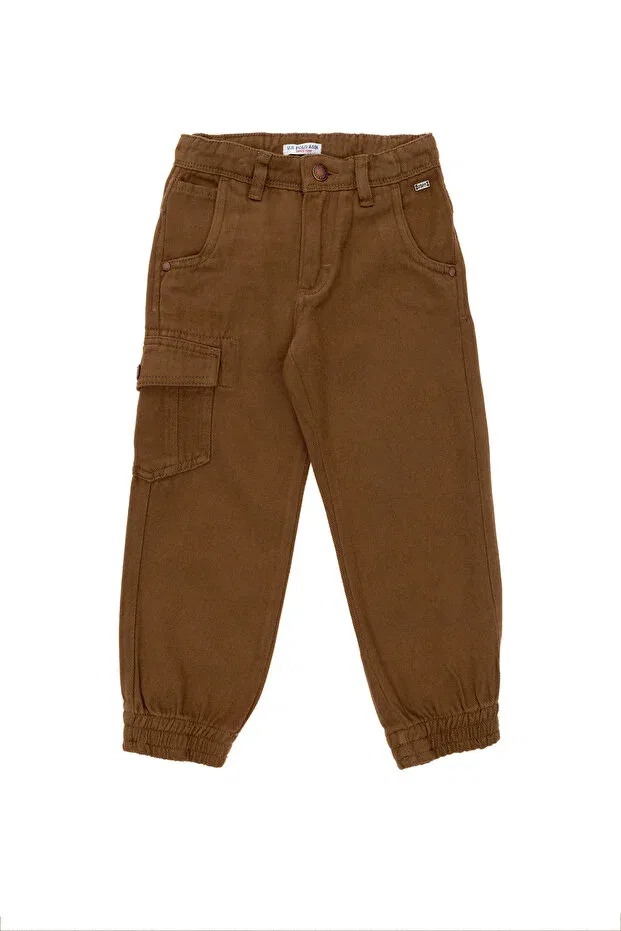 Детские брюки для мальчиков хлопковые Jogger U.S. Polo Assn., Khaki — фото 4
