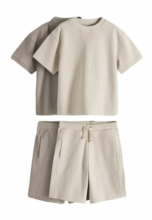 Комплект из 2 поло, хлопок, The Set, brown cream, коричневый