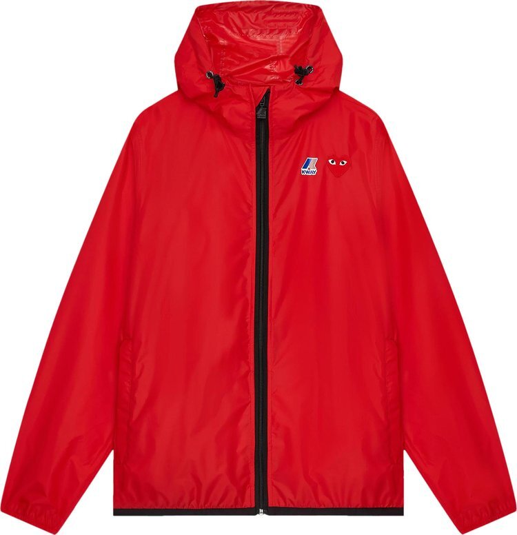 

Куртка Comme des Garçons PLAY x K-Way Full-Zip Packable Jacket 'Red', красный