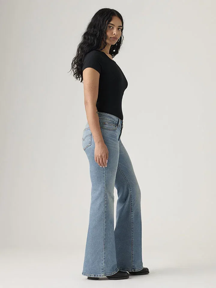 Женские джинсы клеш Levi's, Light Blue — фото 3