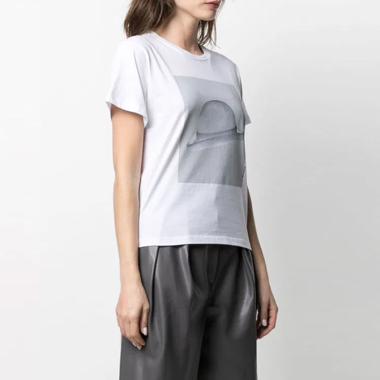Женская футболка с круглым вырезом Emporio Armani, White — фото 4