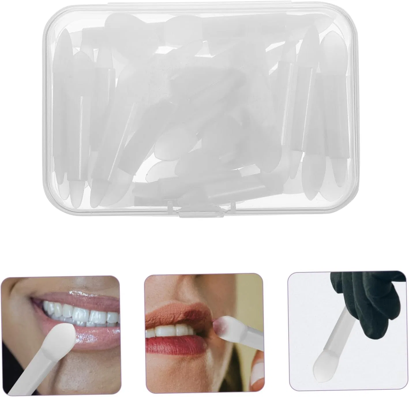 Набор кистей для губ Silicone Lip Brush FRCOLOR 30 шт белый — фото 3