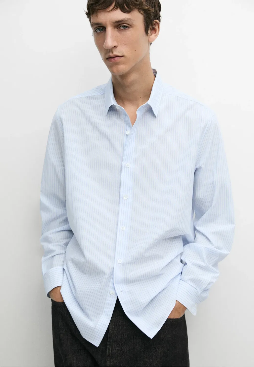 Рубашка Massimo Dutti, Light Blue