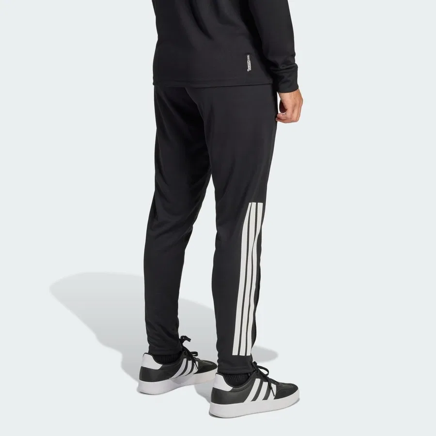 Спортивные брюки с зауженным кроем Climacool Sereno 3-Stripes adidas, Черно-белый — фото 2