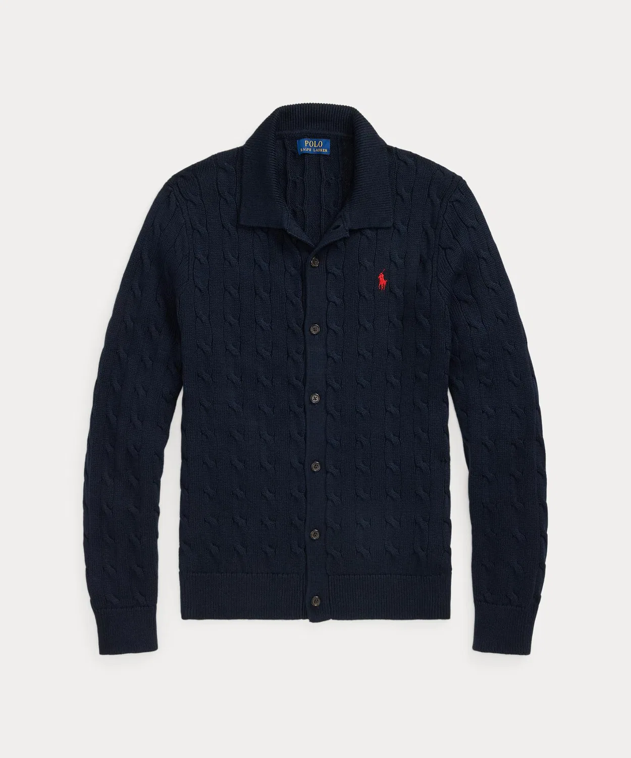 Мужской хлопковый кардиган с длинным рукавомPOLO RALPH LAUREN, Синий — фото 2