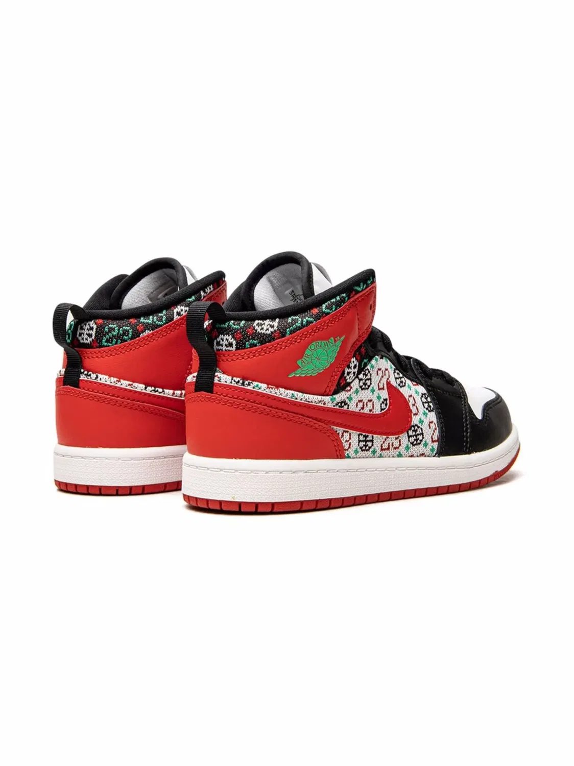 Кроссовки Air Jordan 1 Mid Holiday Jordan Kids, черный — фото 3