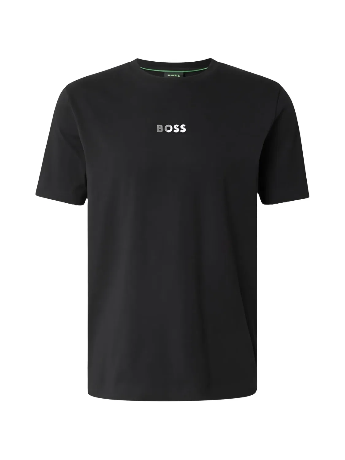 Футболка с круглым вырезом, черная BOSS, черный