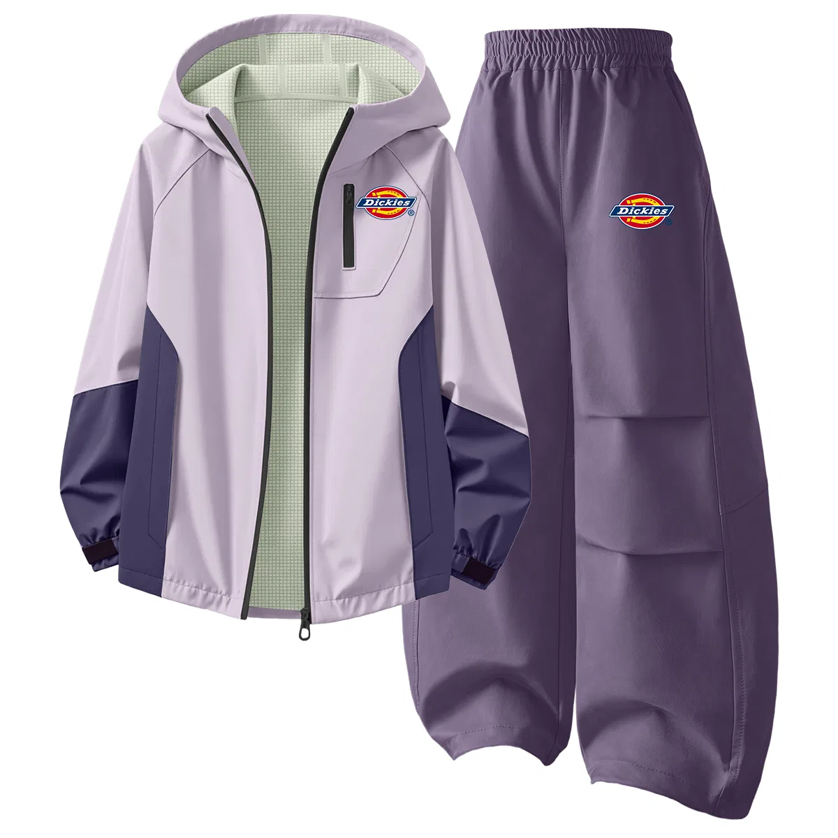 Детский комплект спортивной одежды с капюшоном, Silicone Standard K Purple+Silicone Standard K Group Cyan, Dickies — фото 3