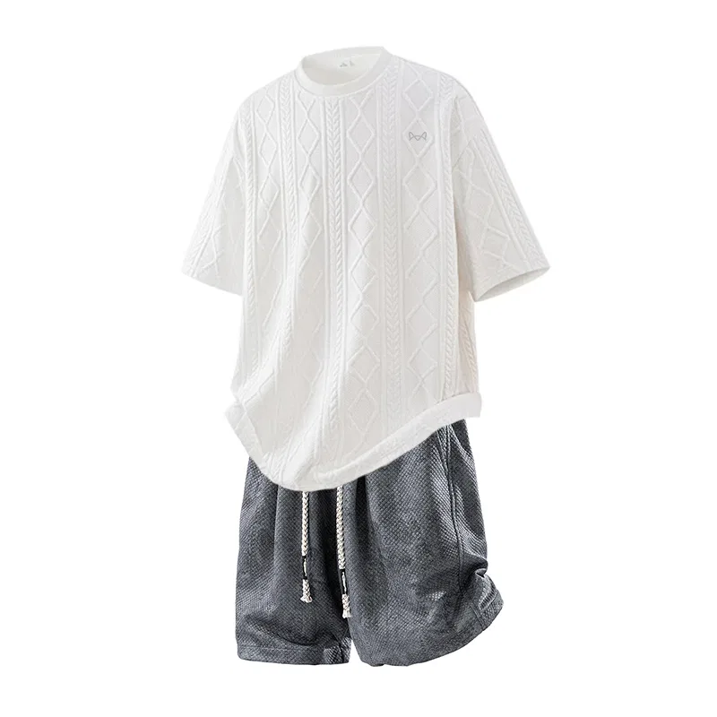 Детский спортивный комплект с круглым вырезом Summer Style White+Dark Gray MIIOW — фото 4