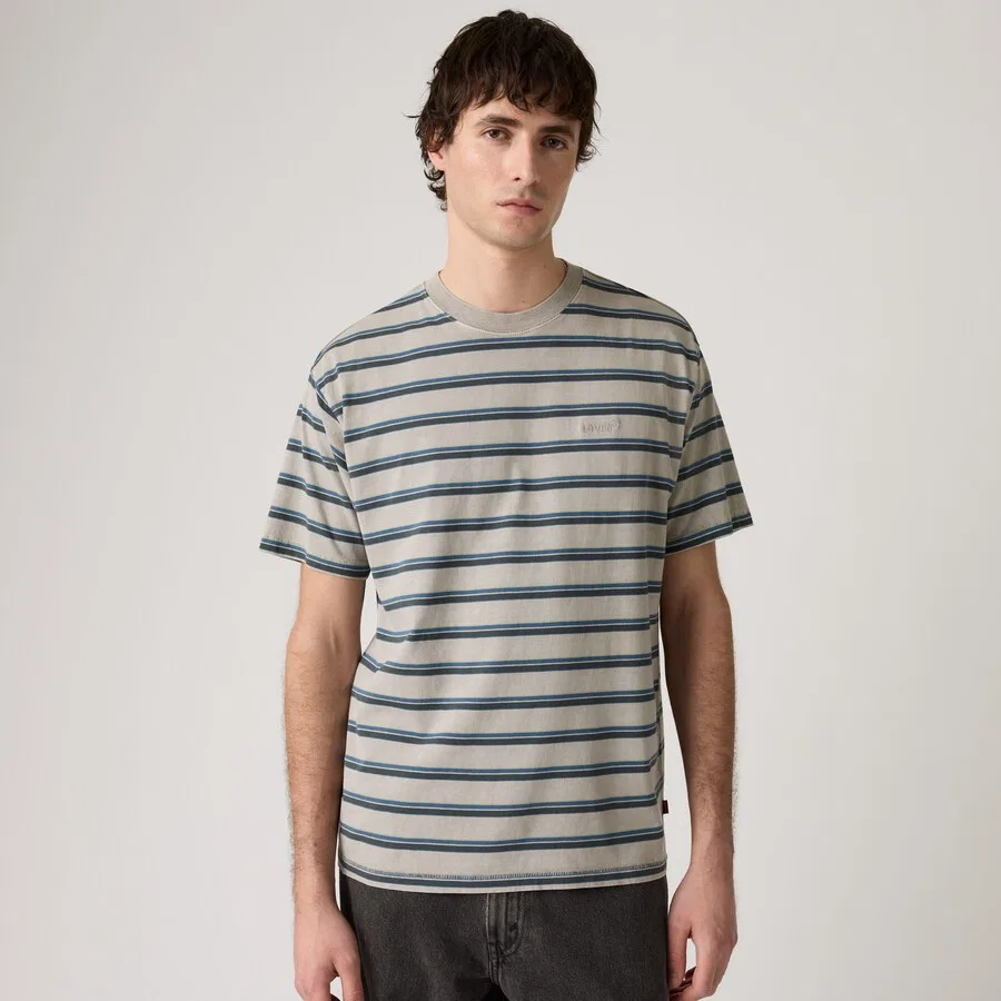 Футболка LEVI'S RED TAB VINTAGE в антрацитовом и серо-бежевом цветах — фото 2