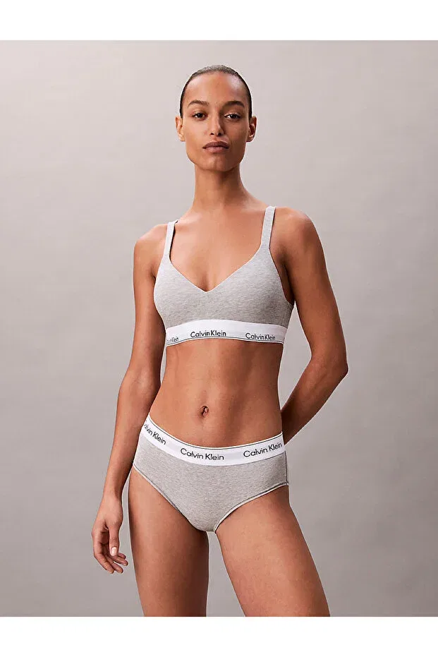 Женский бюстгальтер-бралетт с принтом Calvin Klein, Gray — фото 3