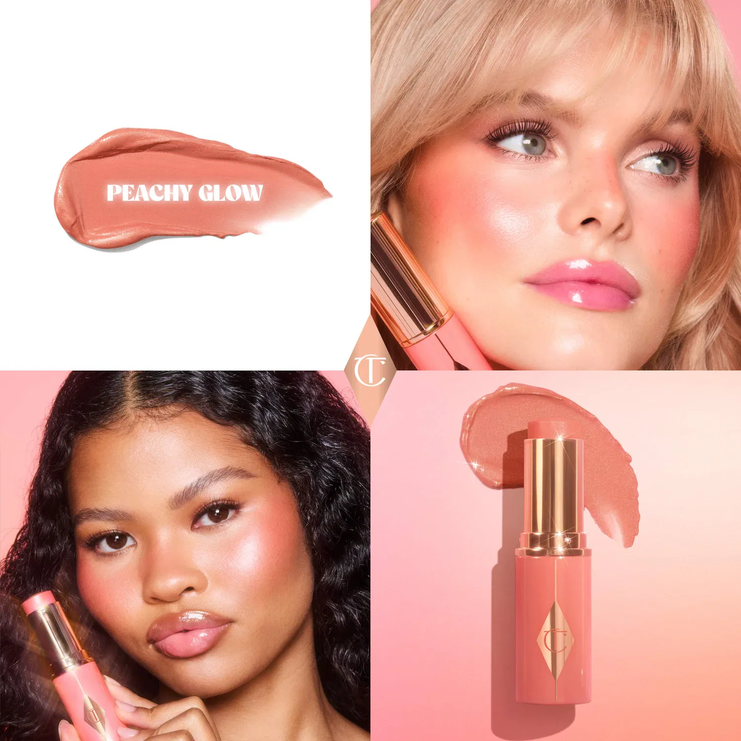 Мини-стик для румян и губ Charlotte Tilbury Peachy Glow, 3 г, с гиалуроновой кислотой — фото 2