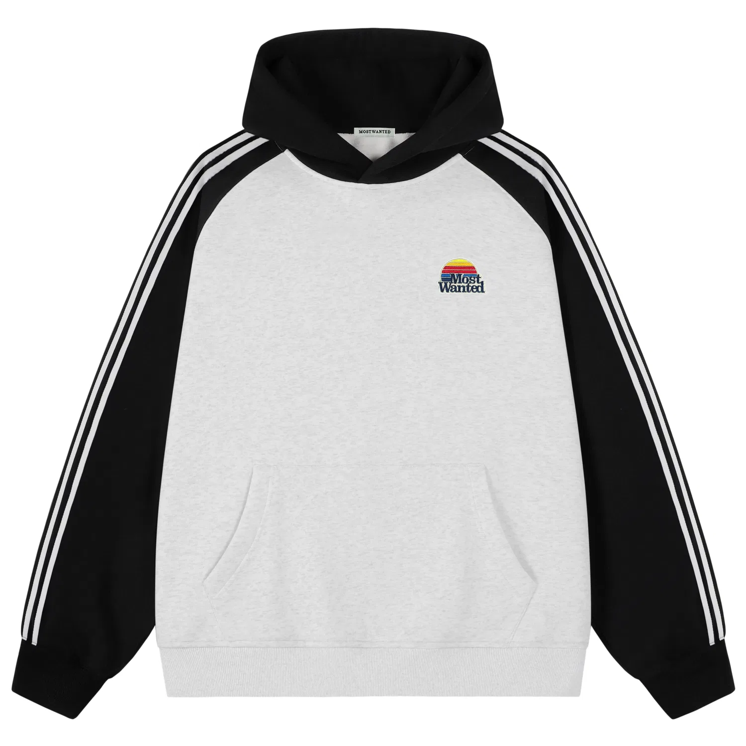 Детский худи с капюшоном умеренного прямого кроя Classic Rainbow Unisex Hooded MostwantedLab, Navy Blue & Pink — фото 3