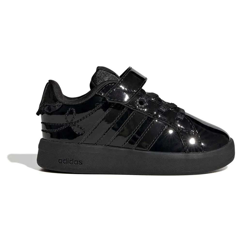 Детские кроссовки для девочек с принтом Grand Court 3.0 Adidas, Black