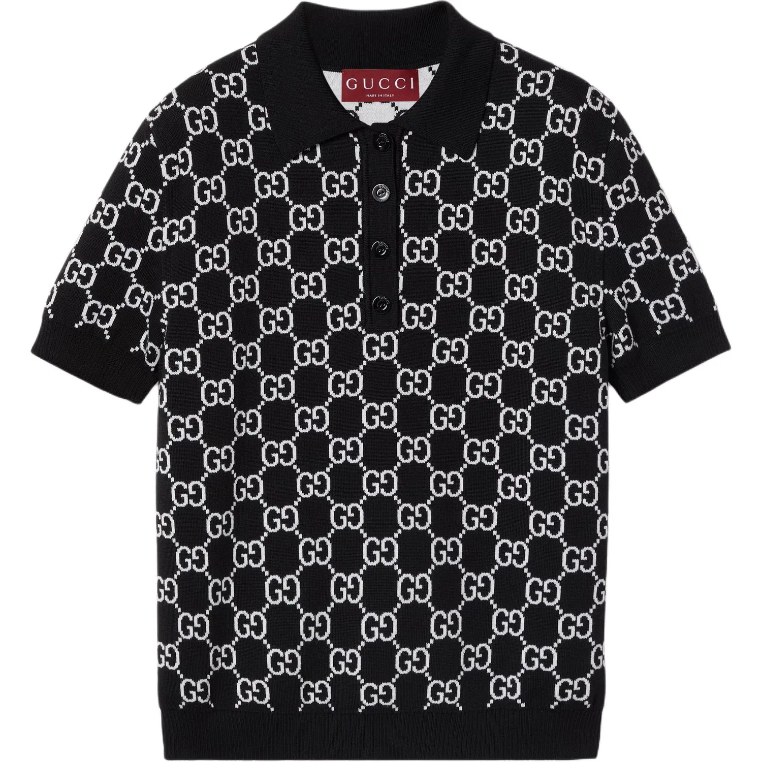 Женское поло GUCCI Reversible Gg Jacquard, Black