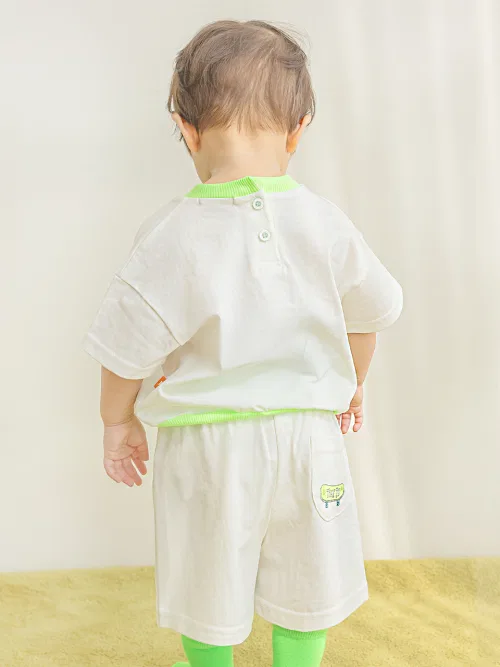 Детский комплект из куртки и брюк с принтом BABYBLEE, Белый — фото 3