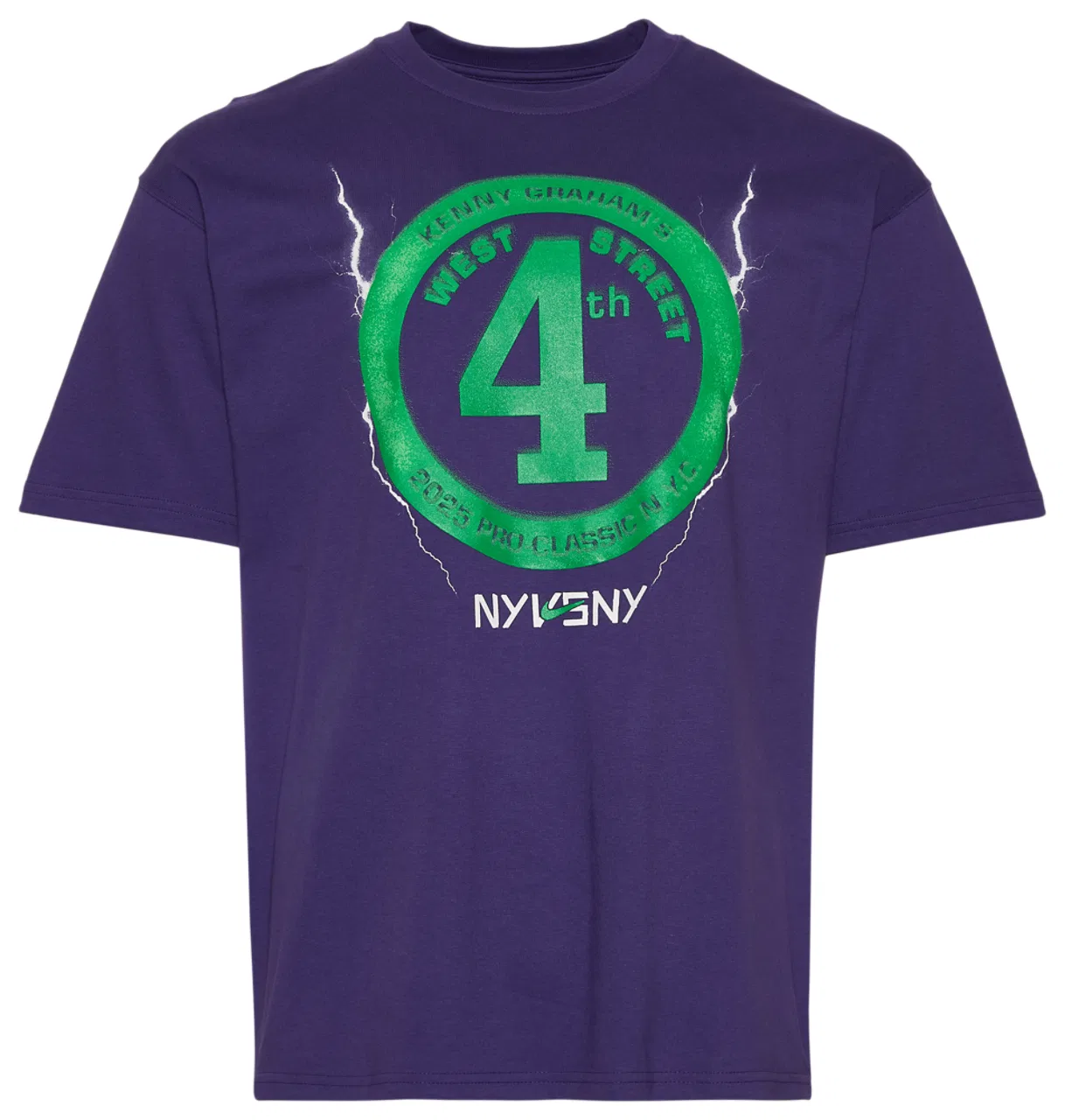 Мужская футболка с коротким рукавом, свободного кроя, Nike Maximum 90, Nike, White/Green/New Orchid