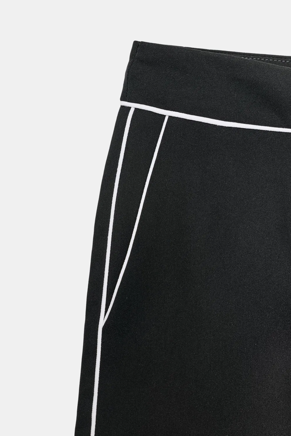 Длинные шорты-бермуды с контрастной окантовкой ZARA, Black — фото 4