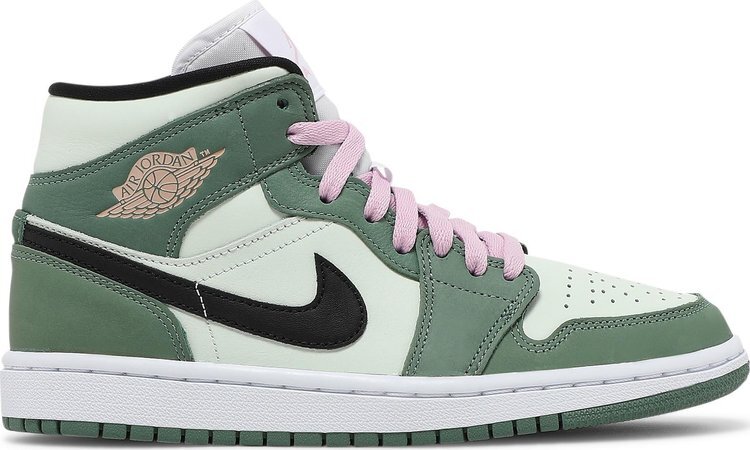 Кроссовки Wmns Air Jordan 1 Mid SE Dutch Green, зеленый