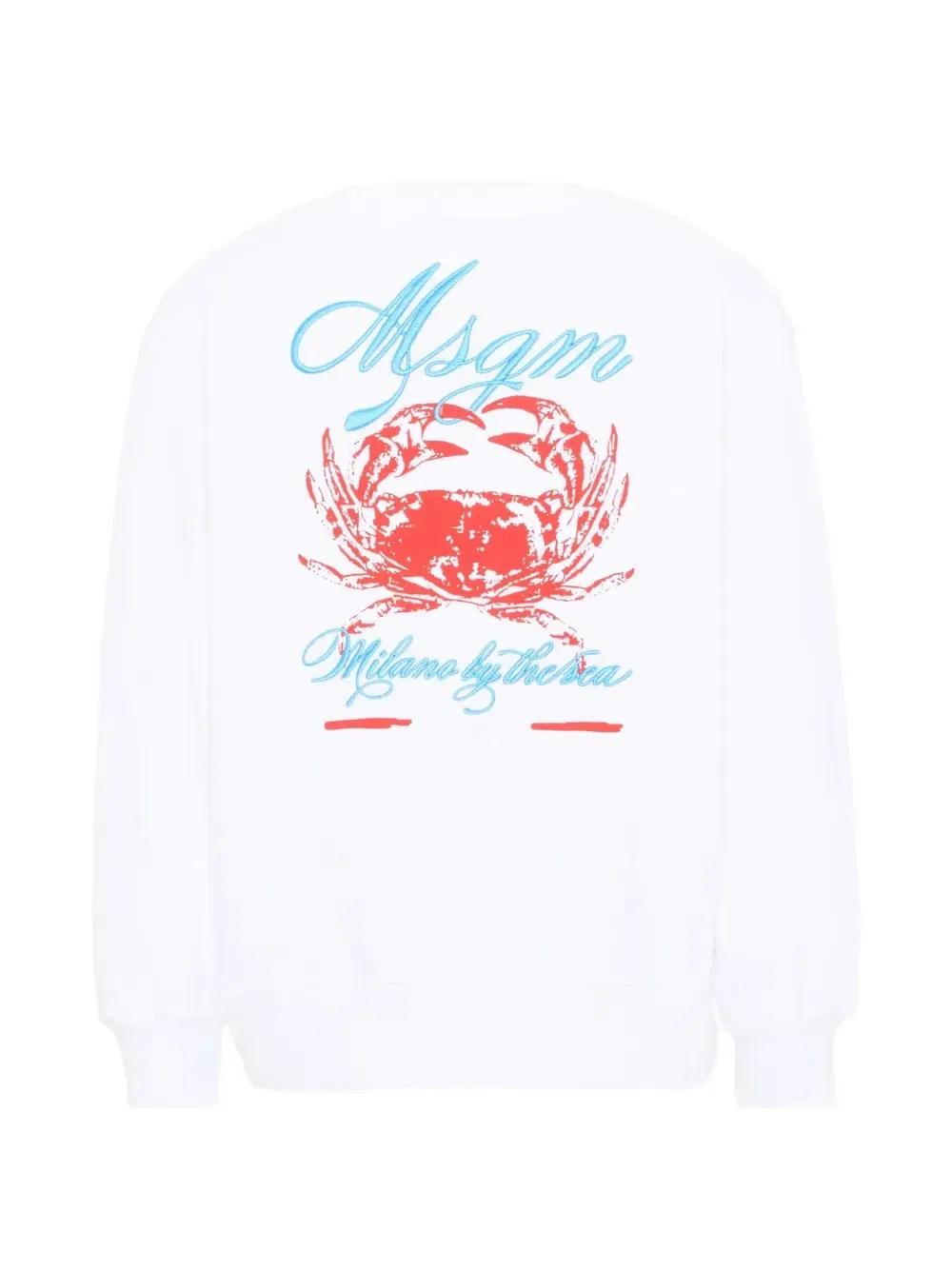 Свитшот с принтом краба Msgm Kids, белый — фото 2