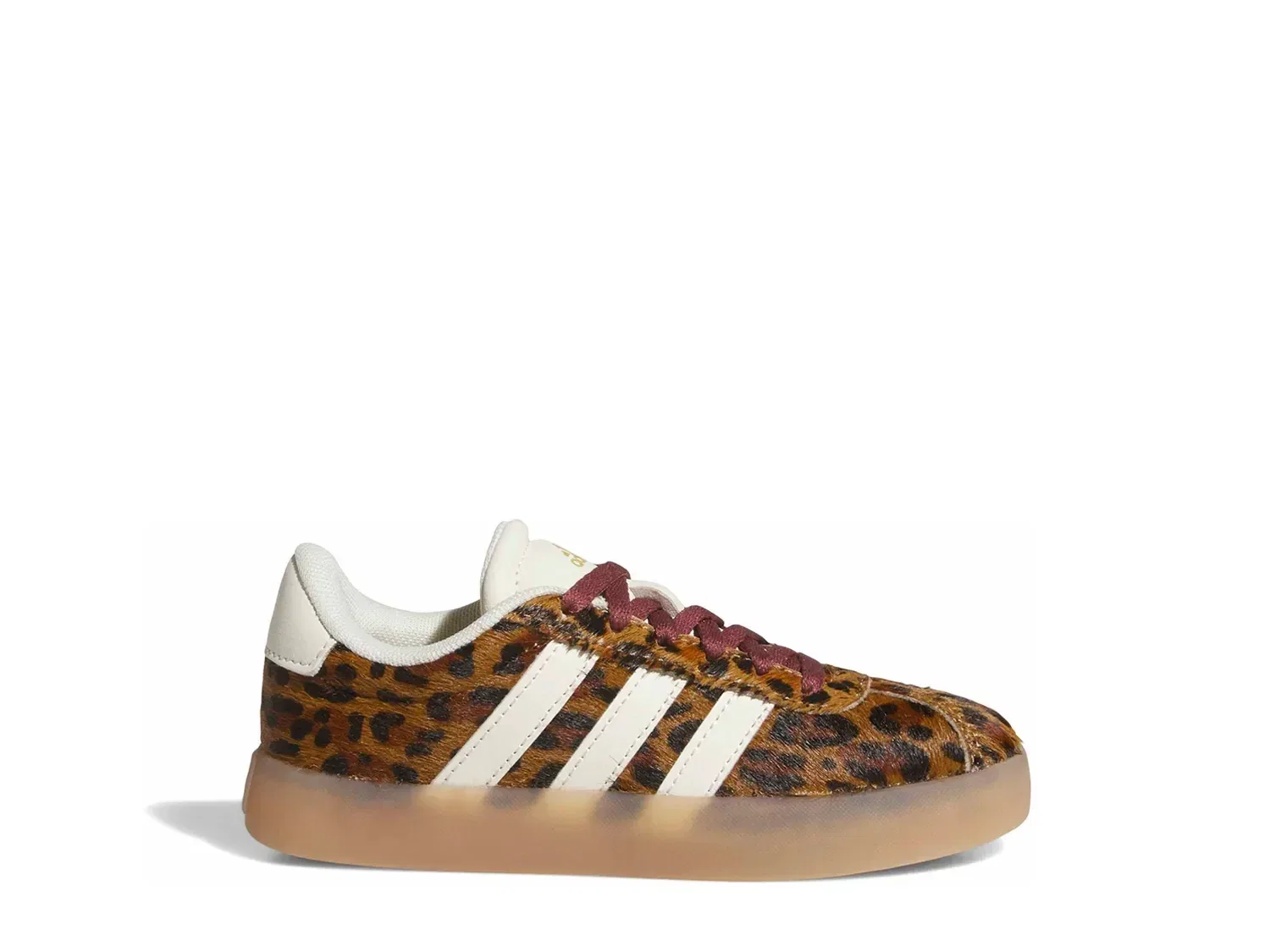 Кроссовки VL Court 3.0 для девочек, adidas, Light Brown Leopard Print — фото 3