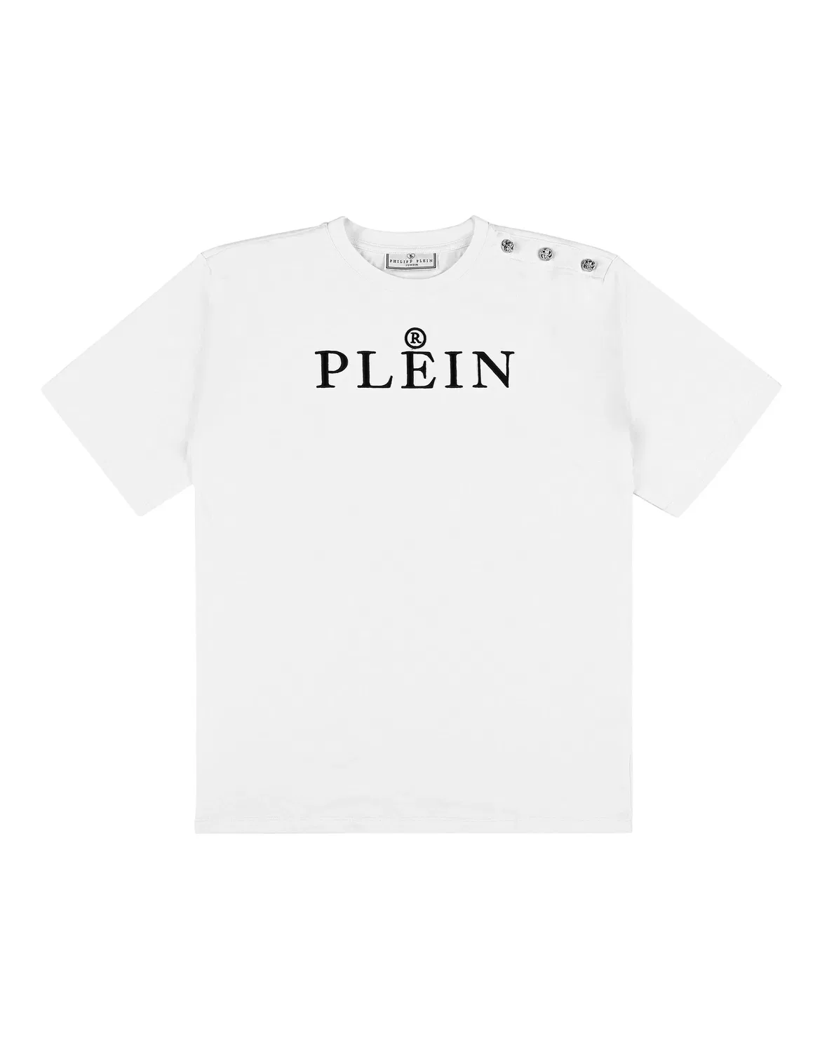 Детская футболка для девочек с вышитым логотипом MAXI T-SHIRT PHILIPP PLEIN, White
