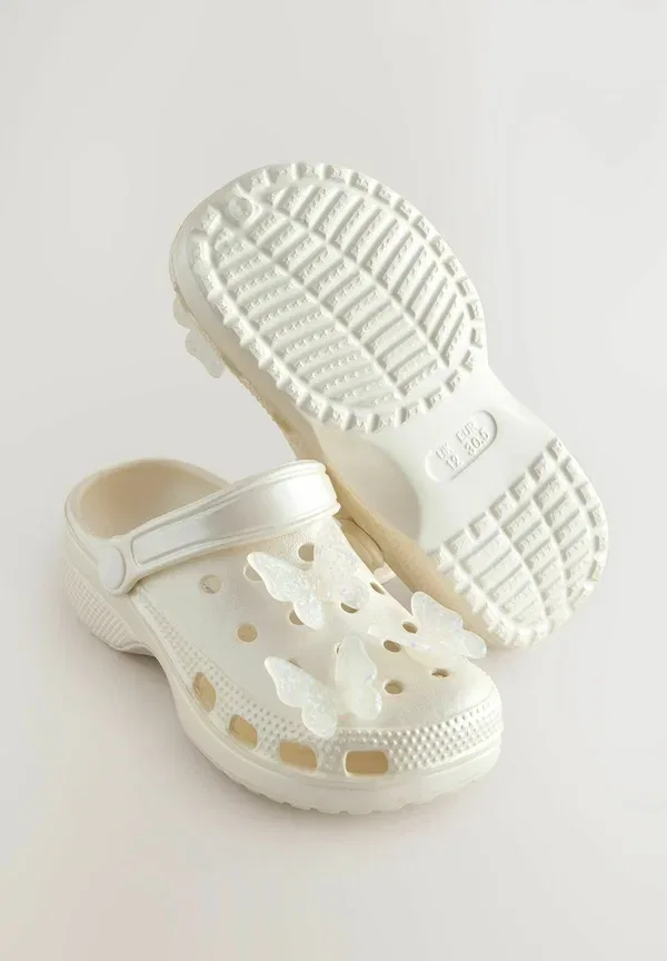Тапочки синтетические Regular fit - clogs - pool slides Next White, белый — фото 4