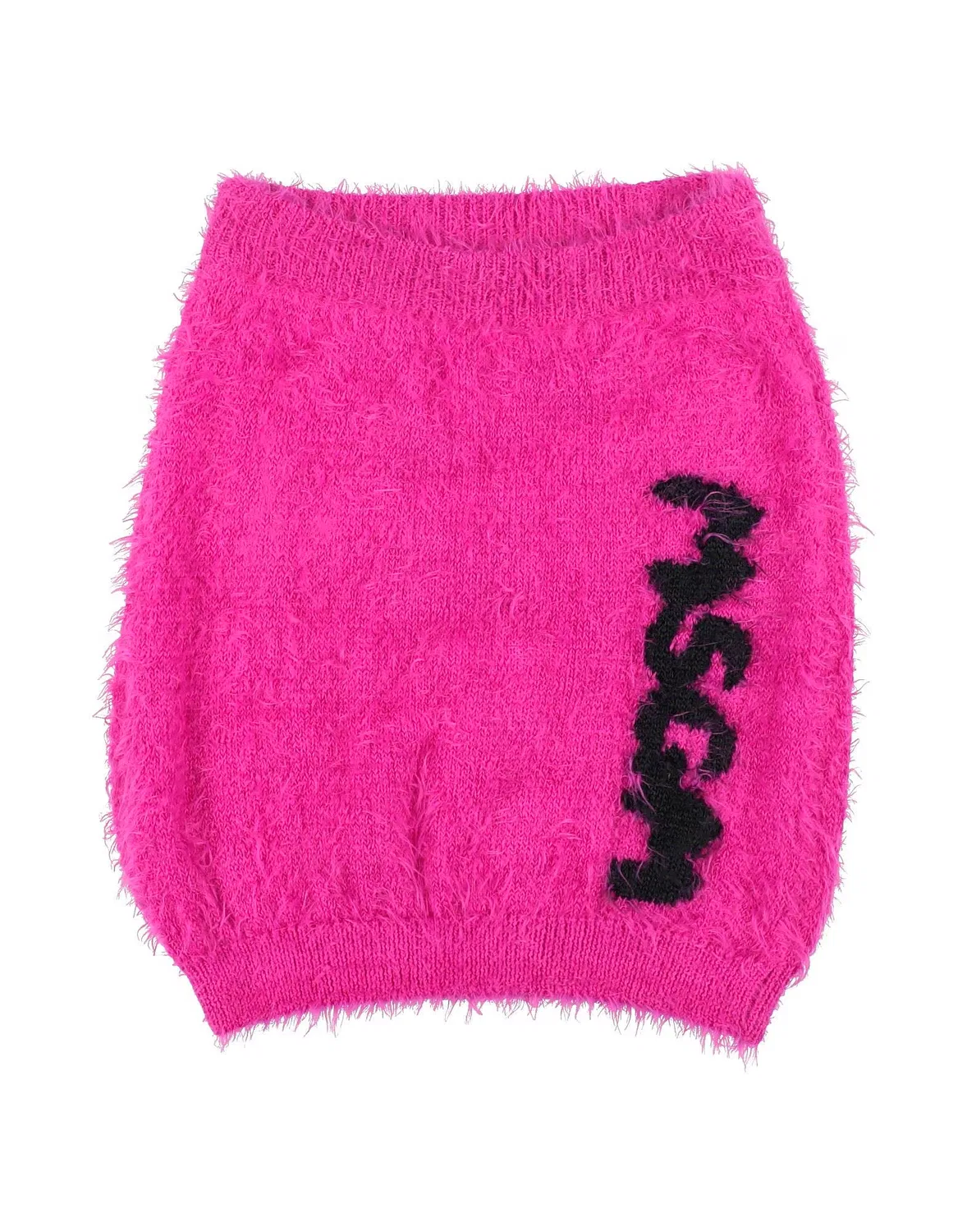 Детская юбка из интарсии с логотипом Msgm, фуксия