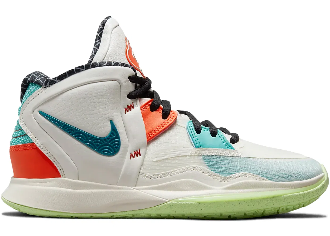 Детские кроссовки для баскетбола Nike Kyrie Infinity Nike, Light Iron Ore Lime/Sail White/Yellowish Green/Bright Fir Green