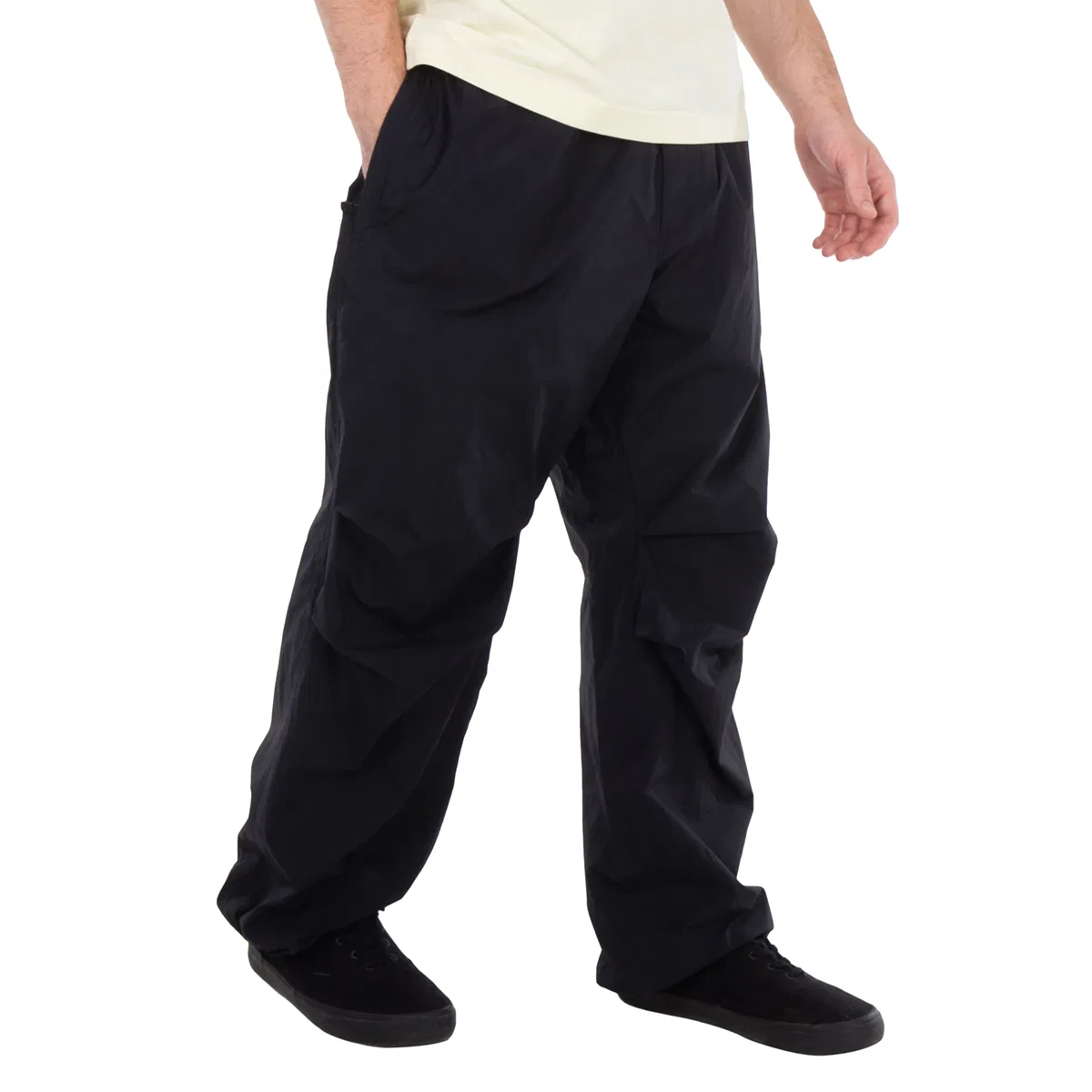 Брюки свободного кроя с принтом Wide Leg Equestrian Knight Track Pants Burberry, Black — фото 4