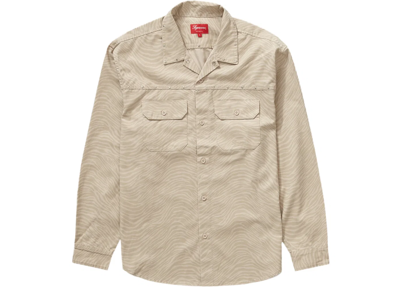 Мужская рубашка с принтом Supreme Shirt, Stone