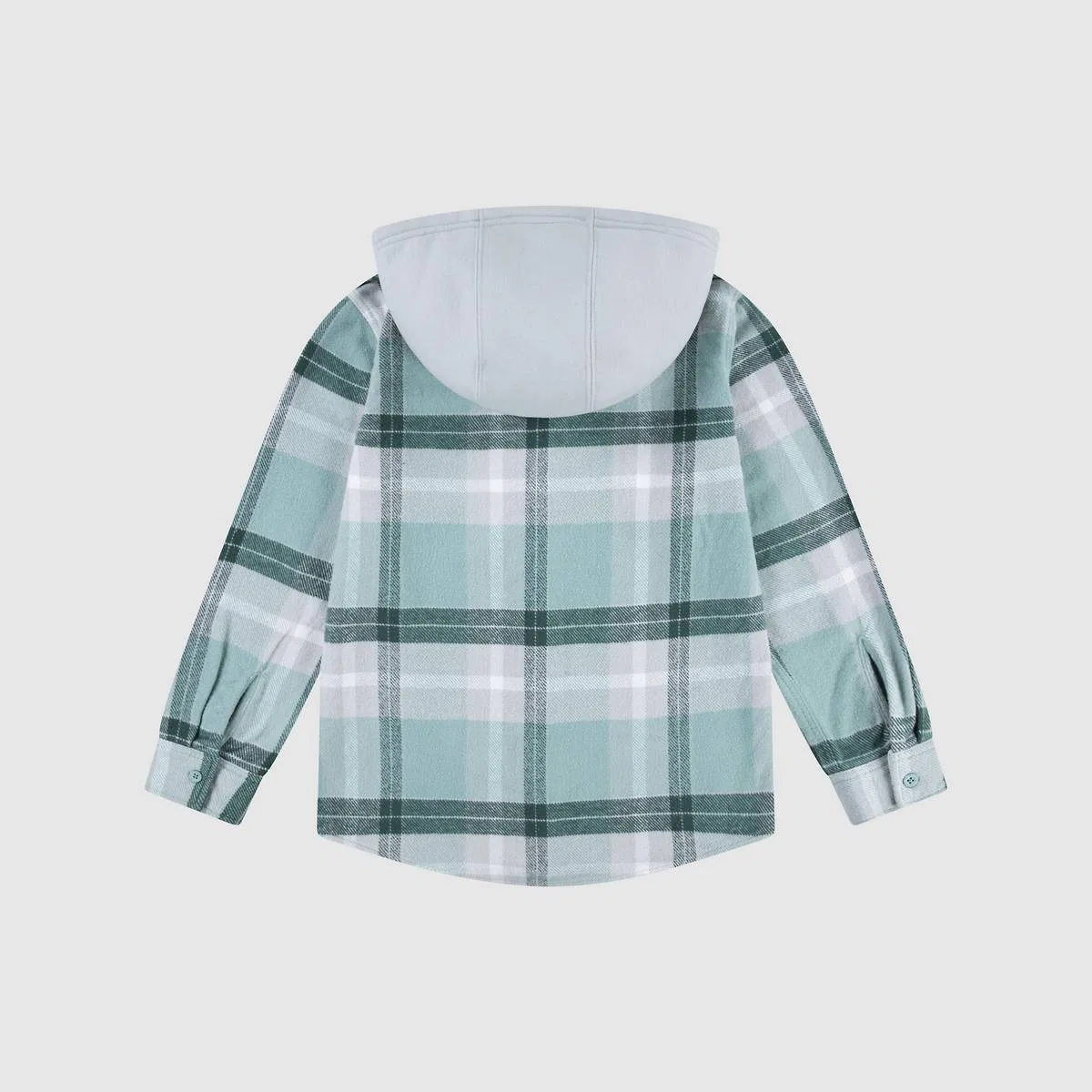 Фланелевая рубашка с капюшоном для мальчиков 8-20 лет Levi's, Aquifer - Green — фото 2