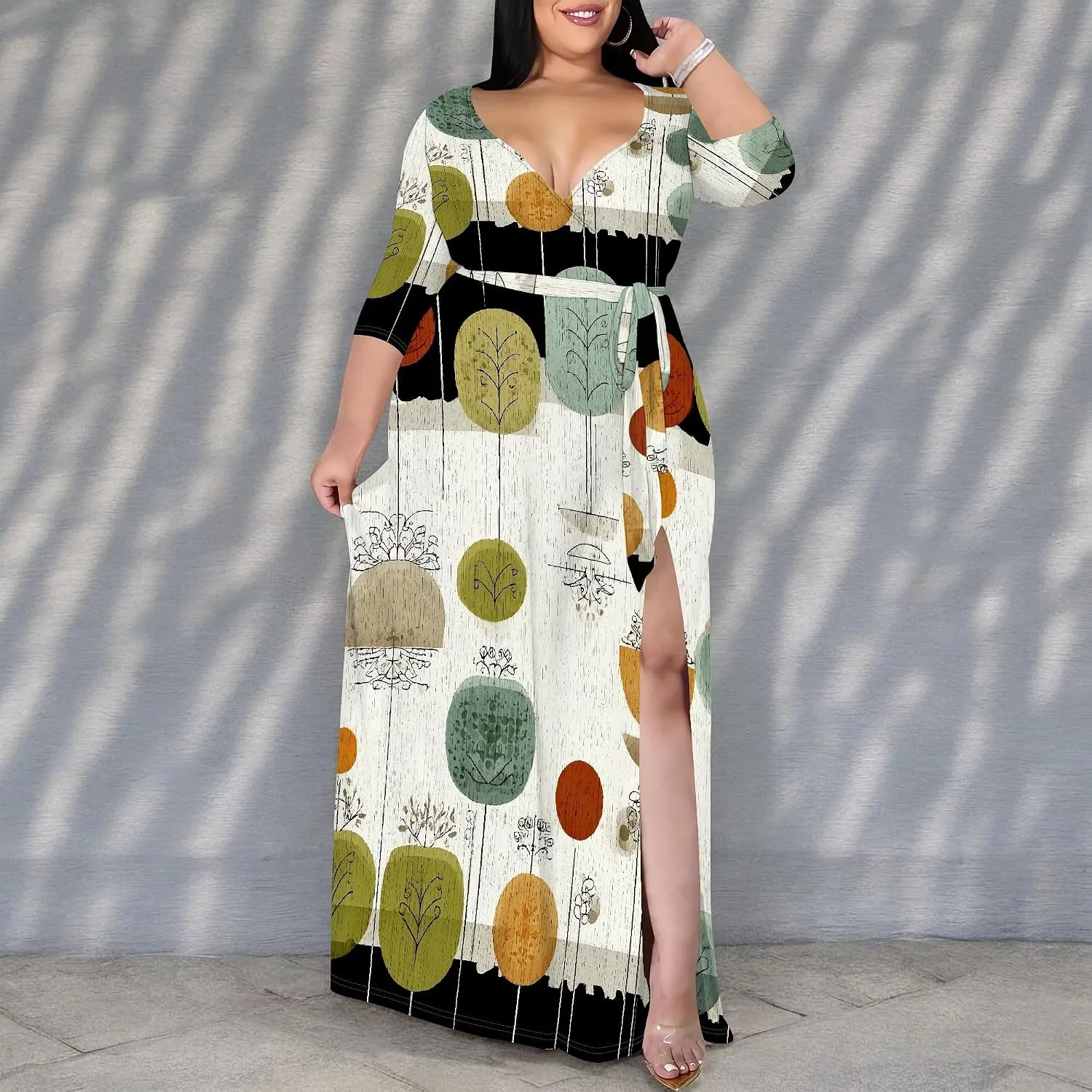 Женское коктейльное платье с принтом Bodycon Maxi, Multicoloured — фото 3