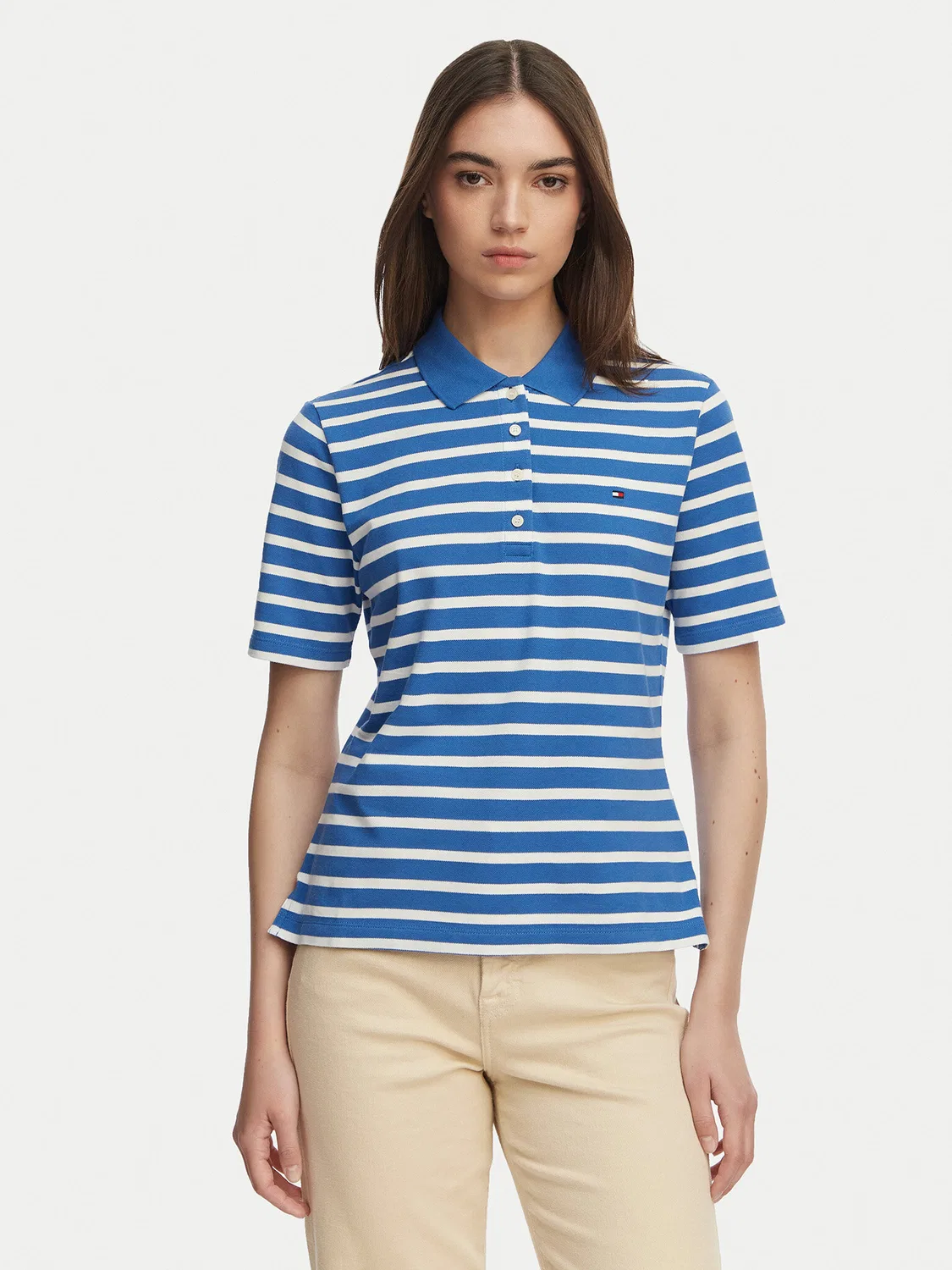 Женское поло стандартного кроя Tommy Hilfiger, синий