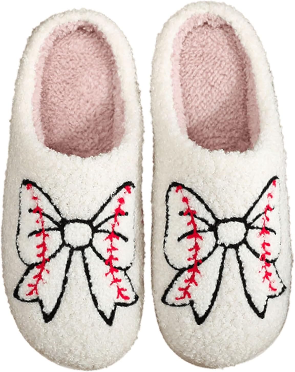 

Домашние тапочки для женщин и мужчин, ретро-стиль, мягкие, с эффектом памяти Wiretran, Baseball Bow