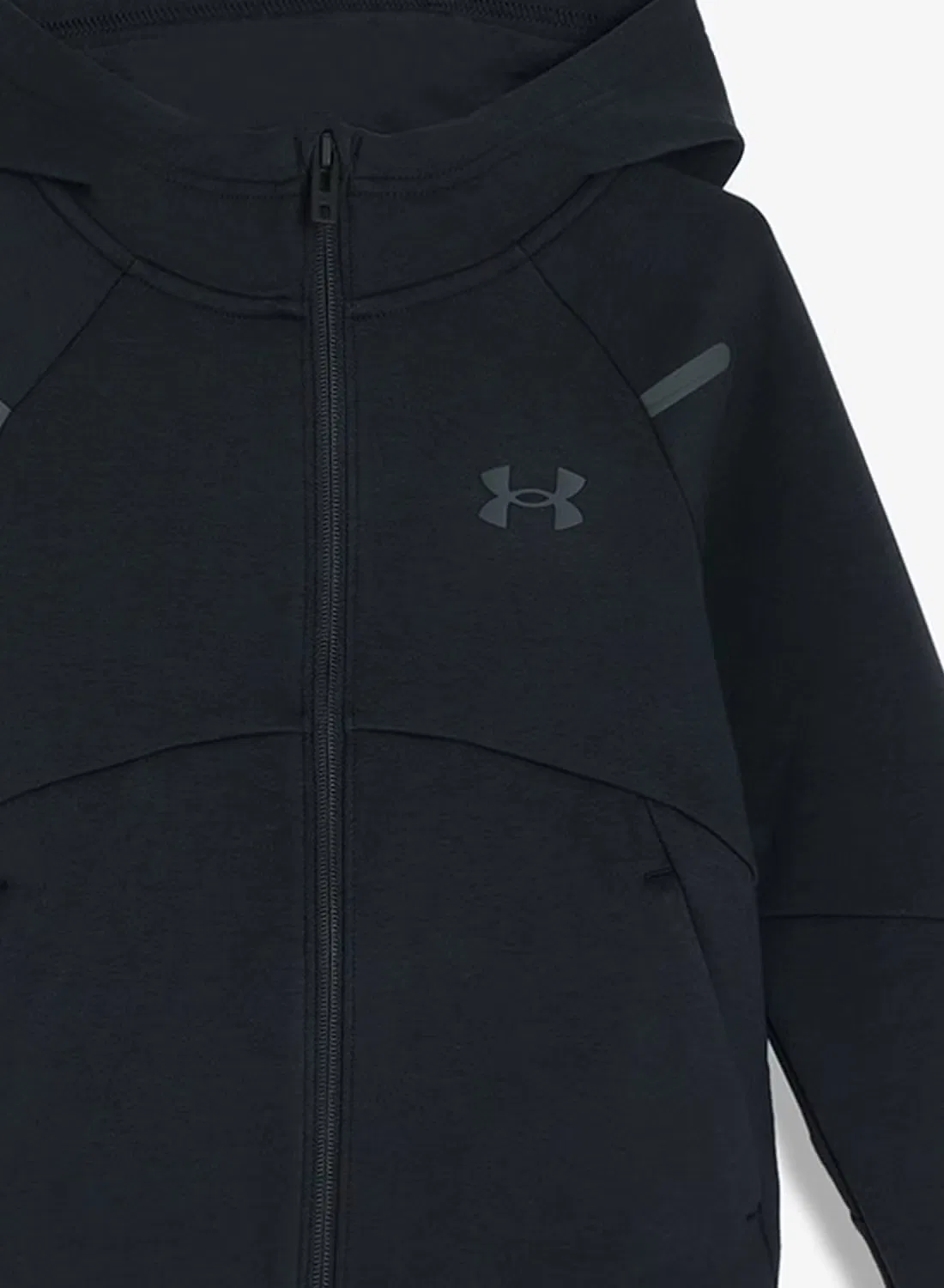 Худи детское с капюшоном из флиса Under Armour, черный — фото 3