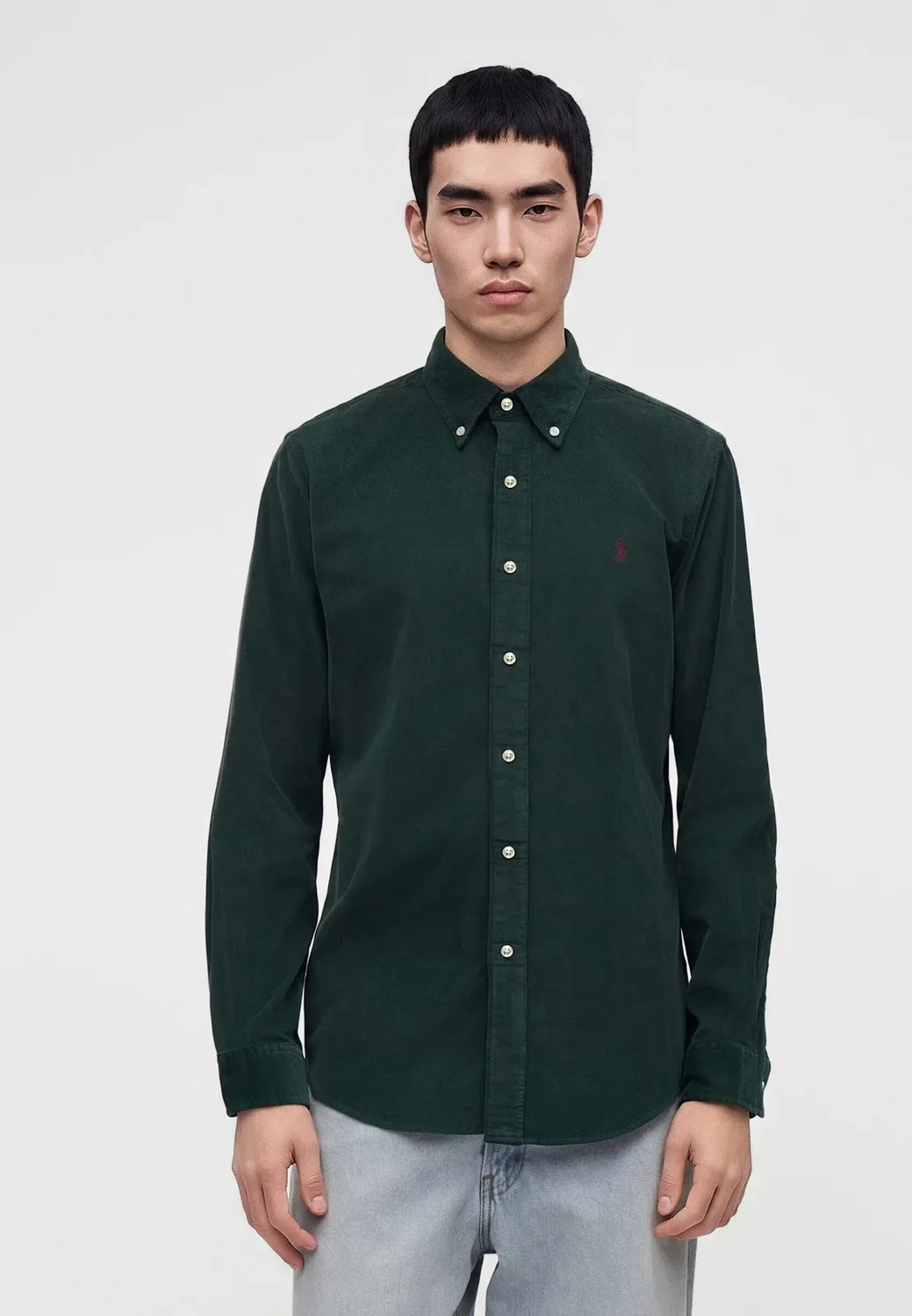 Рубашка из вельвета, сшитая на заказ Polo Ralph Lauren, Moss Agate