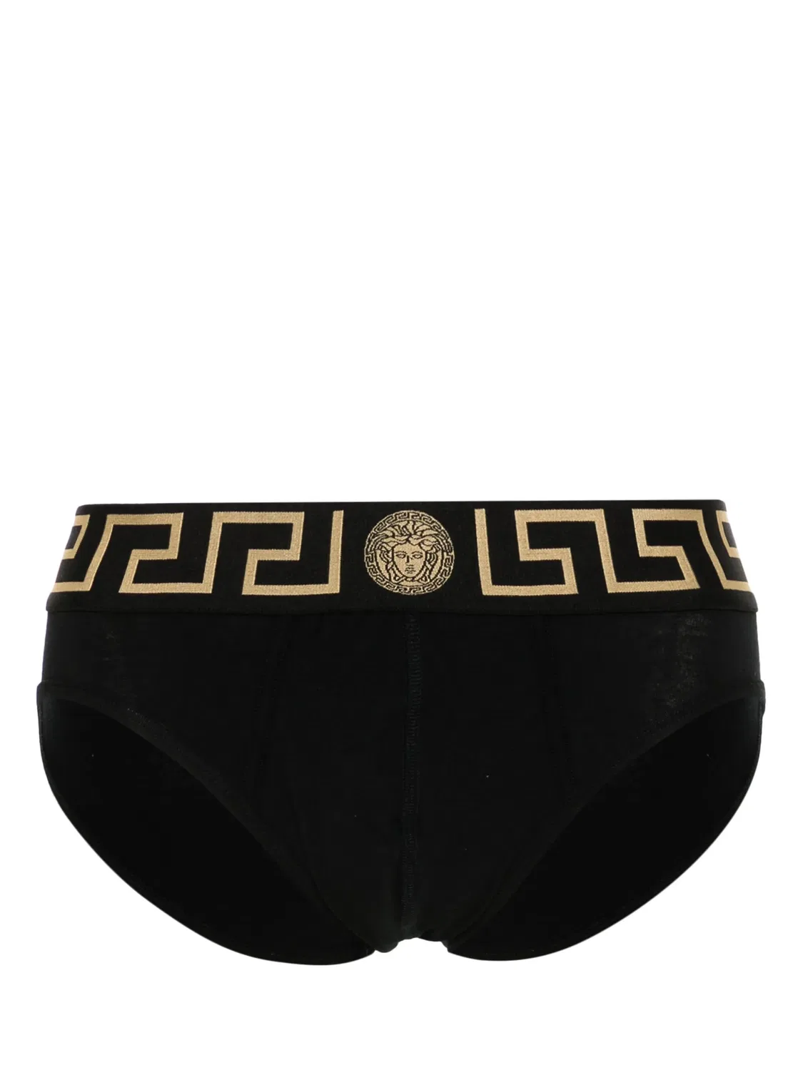 Брифы с отделкой Greca Versace, черный