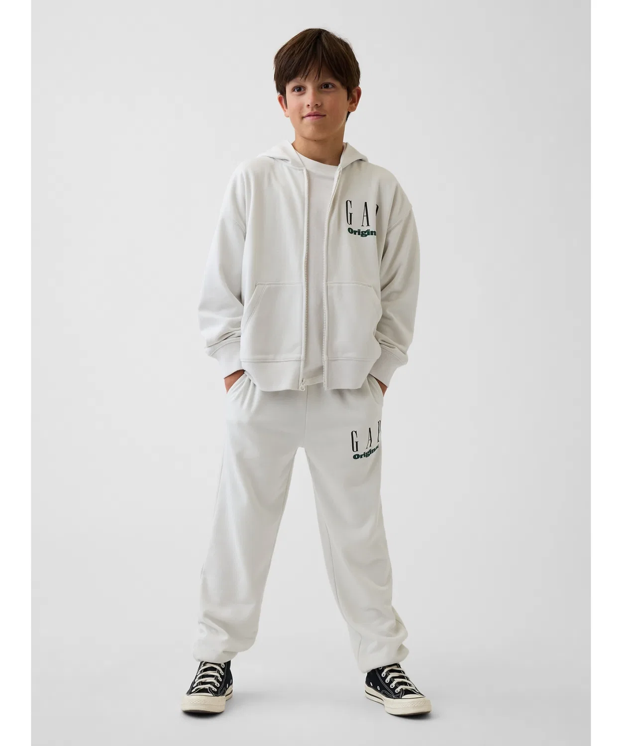 Детский свитшот-худи с длинным рукавомVintage Soft French Terry GAP Logo GAP, Navy — фото 3
