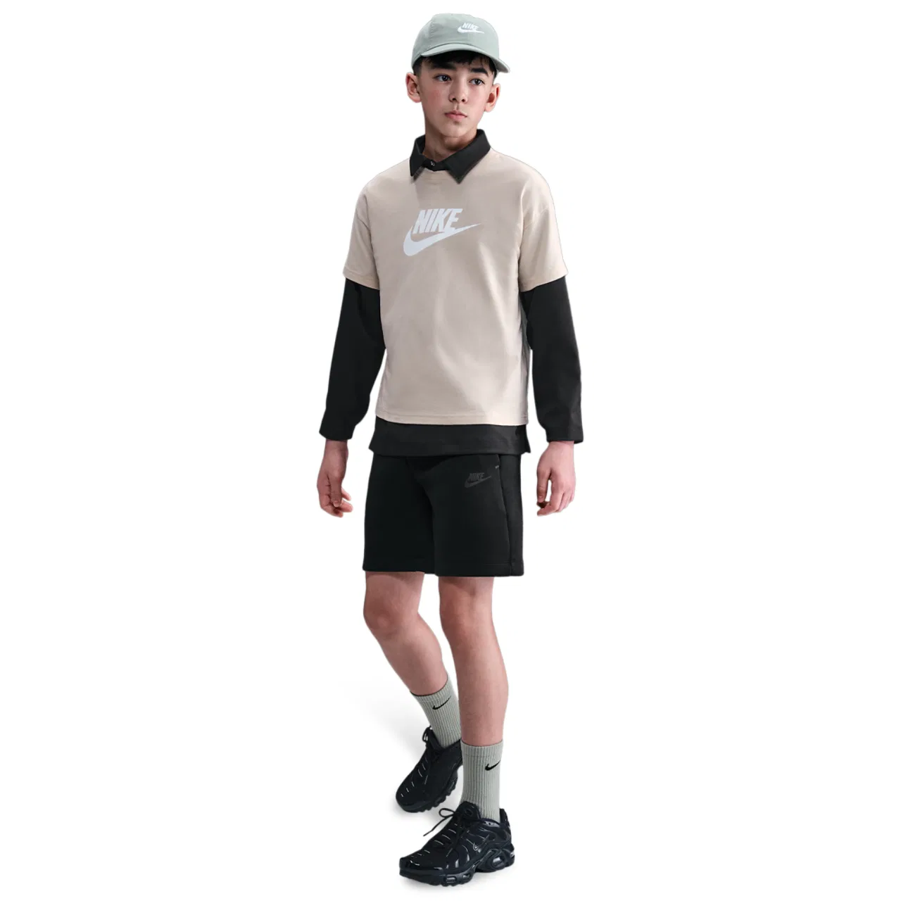 Шорты для мальчиков Tech Fleece Nike, черный