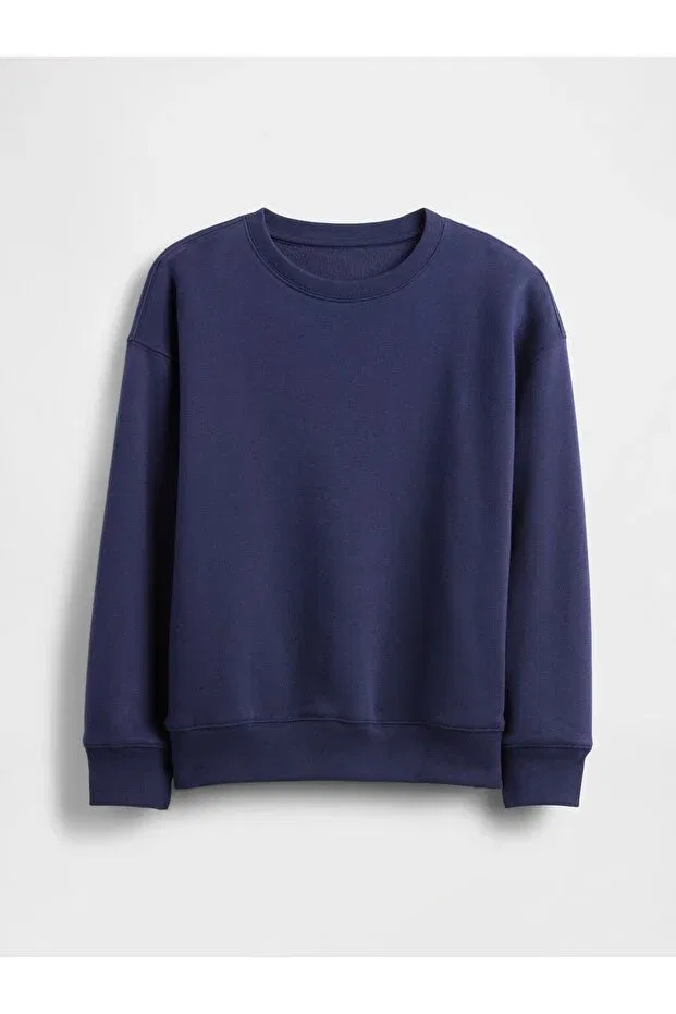 Детское для мальчиков худи с длинным рукавом VintageSoft Relaxed Crew Neck Gap, Navy Blue-004 — фото 2