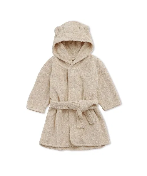 Детский махровый халат-кимоно с капюшоном и ушками, модель Baby, gelato pique, Beige