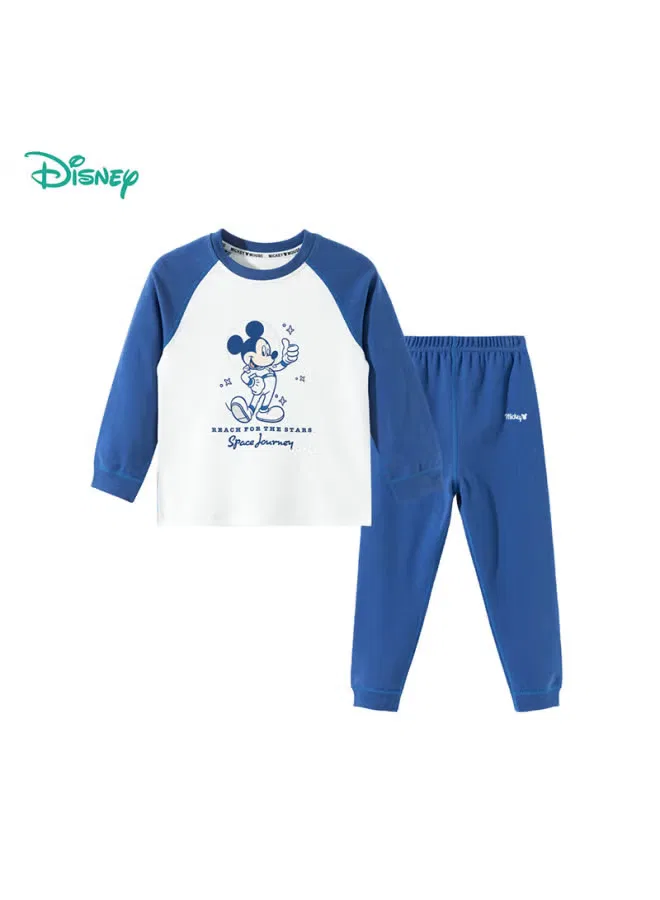 Комплект пижамный с принтом Микки Disney, темно-синий — фото 2